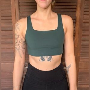 Dark Green - Girlfriend Collective Sports Bra - M